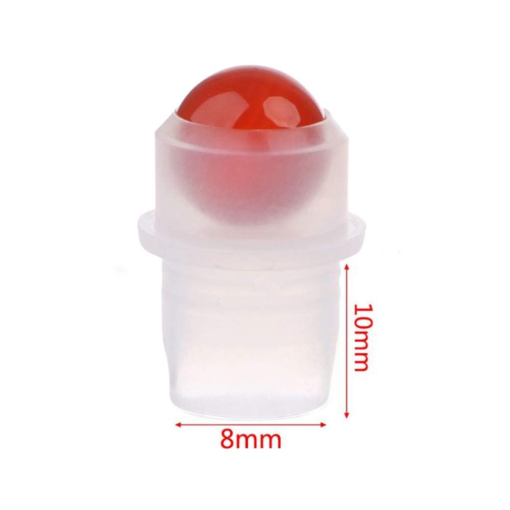Punta de rodillo de piedras preciosas para botella de 5 ml - Red Jasper