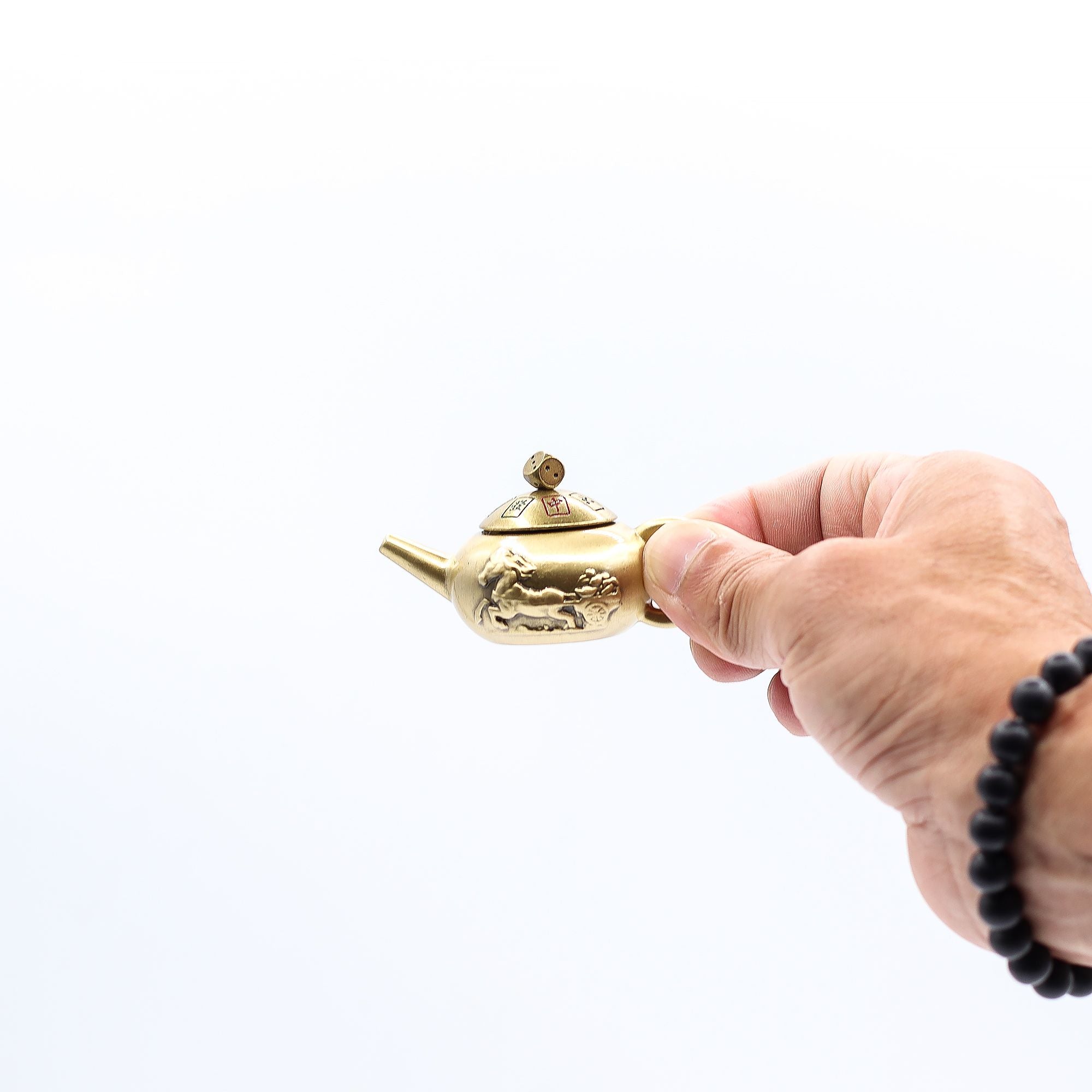 Fortuna del Feng Shui - Tetera de la suerte con giro de dados